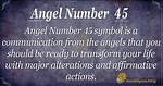 Angel Number 45