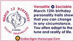 March 12 Zodiac Horoscope Birthday Personality